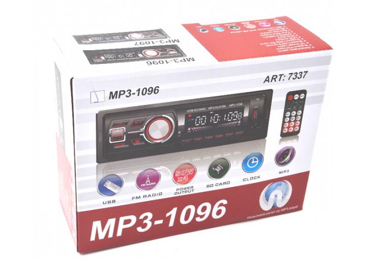 Автомагнітола 1DIN MP3 1096 BT ISO знімна панель Bluetooth/USB/SD/AUX/пульт (7337) - фото 8 Автомагнітола 1DIN MP3 1096 BT ISO знімна панель Bluetooth/USB/SD/AUX/пульт (7337) - фото 8