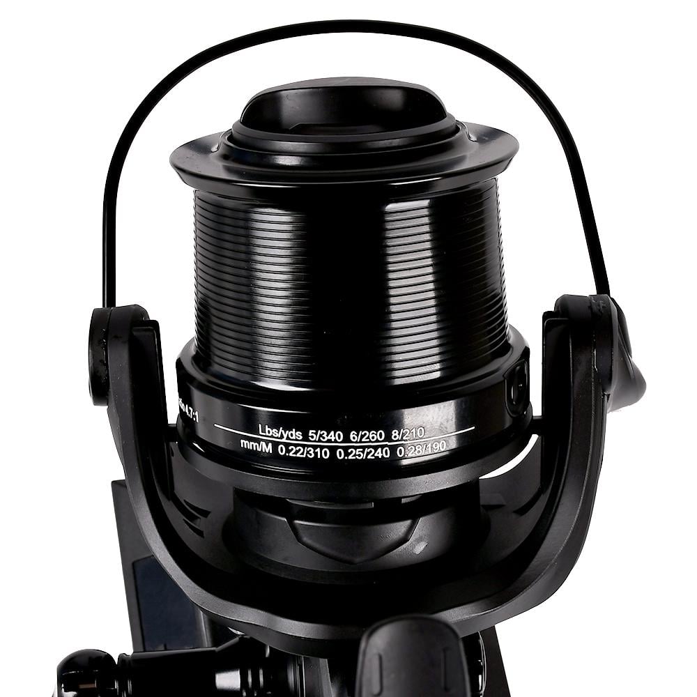 Котушка риболовна карпова Sams Fish Stark X 7000 6+1bb 4.7:1 з бейтранером металева шпуля Black (SF24342-7) - фото 4 Котушка риболовна карпова Sams Fish Stark X 7000 6+1bb 4.7:1 з бейтранером металева шпуля Black (SF24342-7) - фото 4