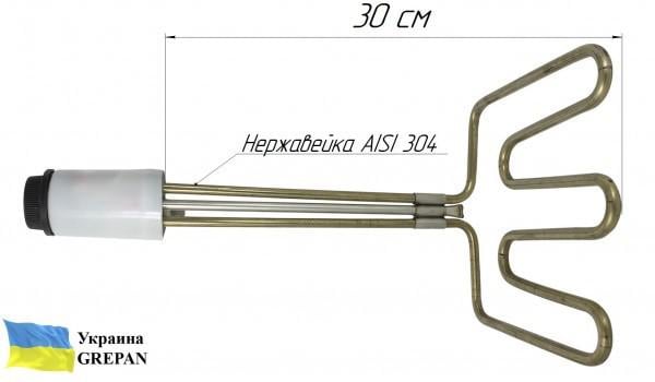 Кипятильник с терморегулятором GREPAN №3 2000W 220V 300x200 мм (kipyat003) - фото 7