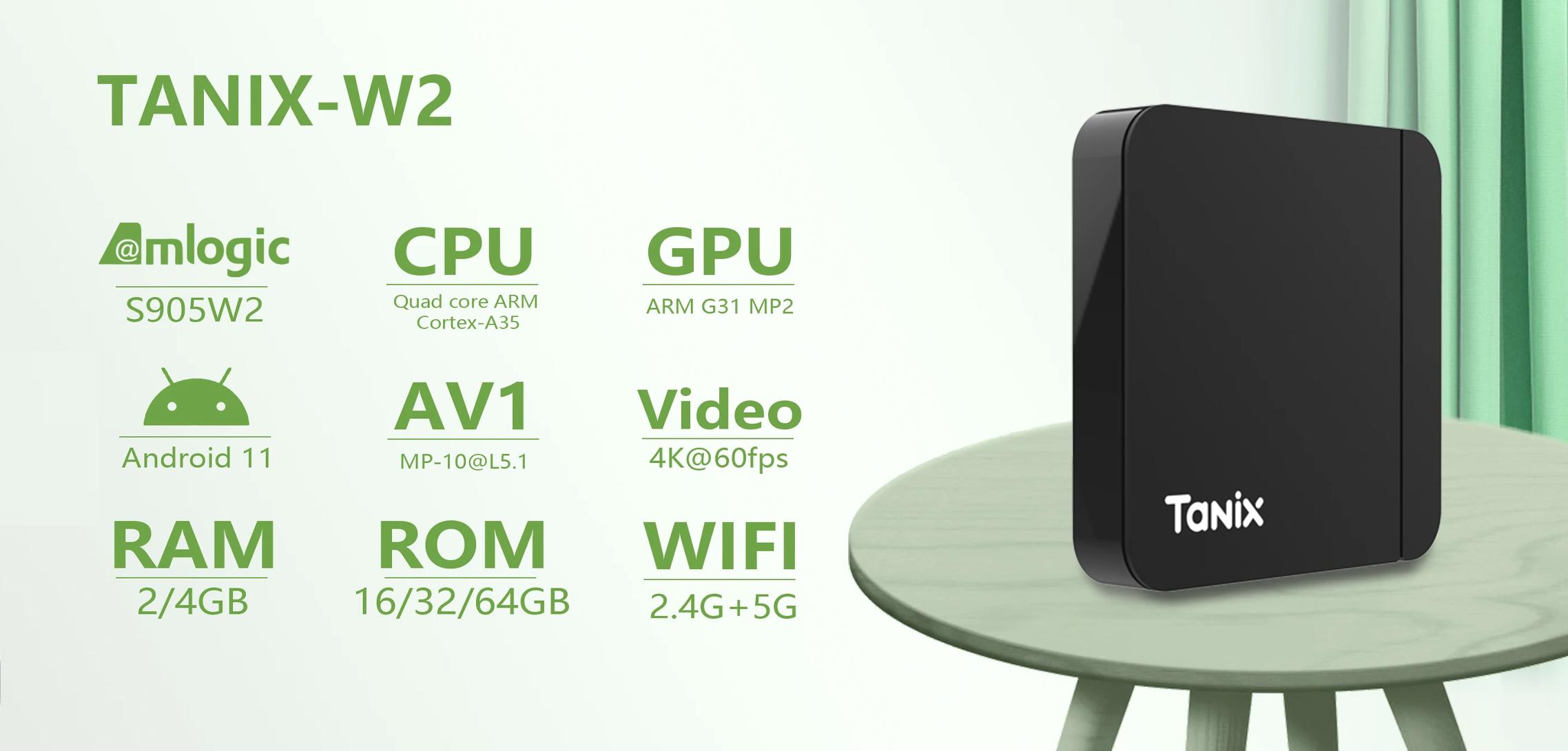 Смарт приставка ТВ Tanix W2 2/16 Gb Android 11 (681) - фото 7