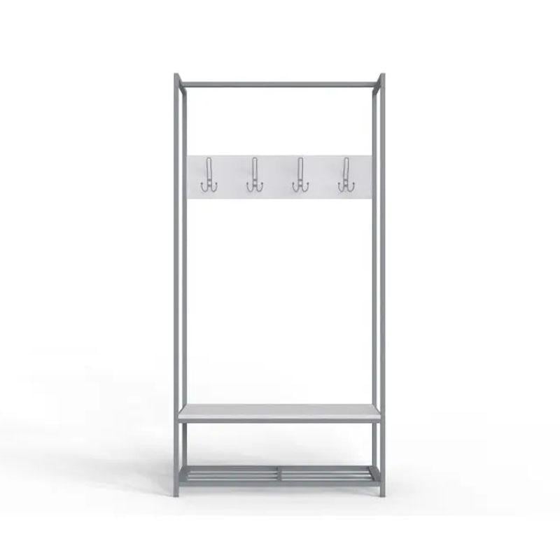 Вешалка модульная напольная Ferrum-decor Трелис 13 ДСП 16 мм 180x90x38 см Серый/Белый (FRD-104337) Вешалка модульная напольная Ferrum-decor Трелис 13 ДСП 16 мм 180x90x38 см Серый/Белый (FRD-104337)