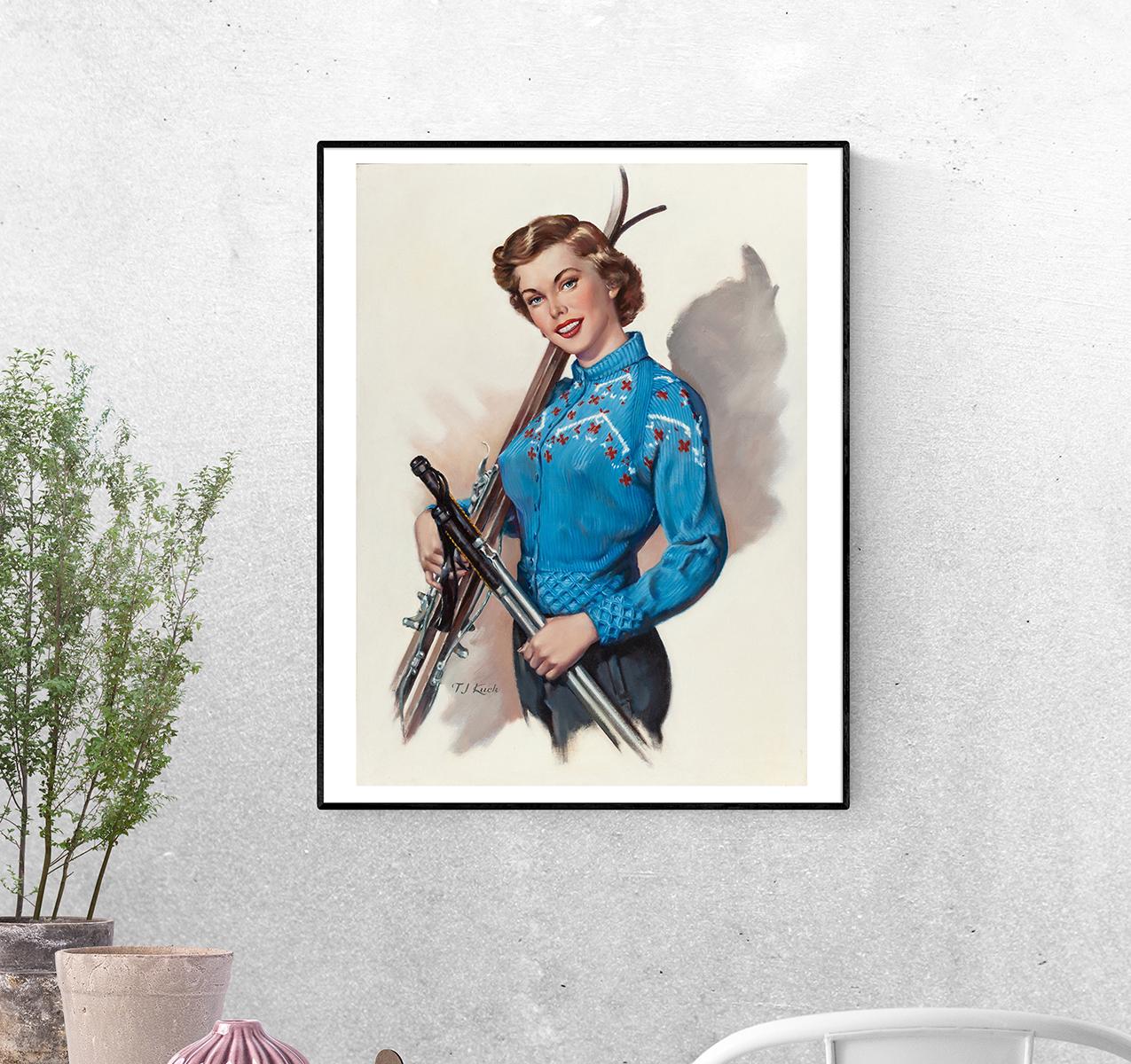 Постер Девушка лыжница T.J. Kuck формат А-0 (pin_up010274_Poster)