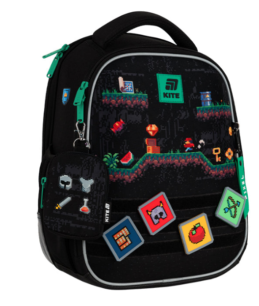 Школьный рюкзак каркасный KITE Education Pixel Game K25-555S-4 (4063276198006)