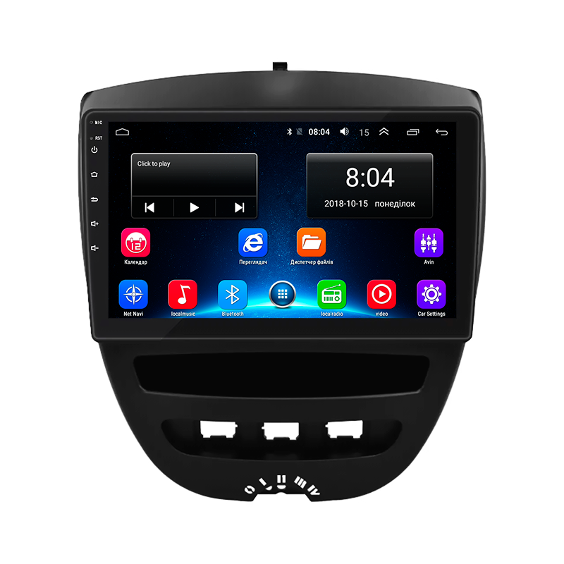 Штатная магнитола 10" Lesko для Toyota Aygo I Рестайлинг 2009-2012 2/32Gb/ Wi-Fi Optima Тойота