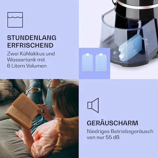 Кондиционер-вентилятор мобильный KLARSTEIN Skyscraper Ice Smart 4 в 1 (10040208) - фото 6 Кондиционер-вентилятор мобильный KLARSTEIN Skyscraper Ice Smart 4 в 1 (10040208) - фото 6