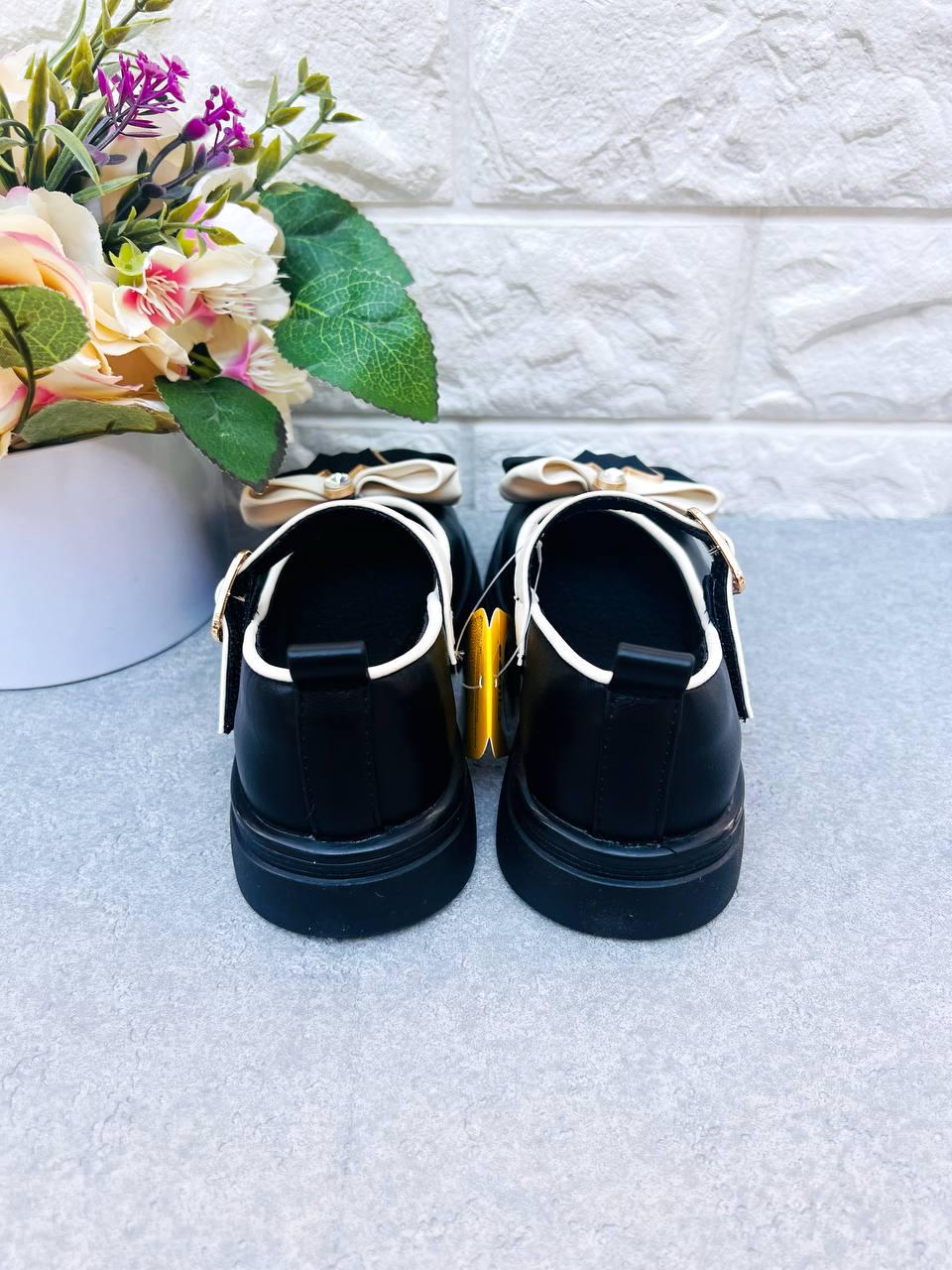 Туфли классические для девочки Clibee 1828 р. 27 17 см Черный (1828-1) - фото 3