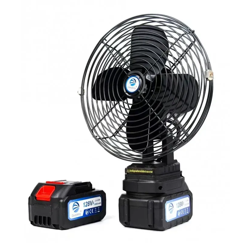 Вентилятор бездротовий VAP-8-1 FK-VL-801 21V метал 8" з 2 акумуляторами Чорний Вентилятор бездротовий VAP-8-1 FK-VL-801 21V метал 8" з 2 акумуляторами Чорний