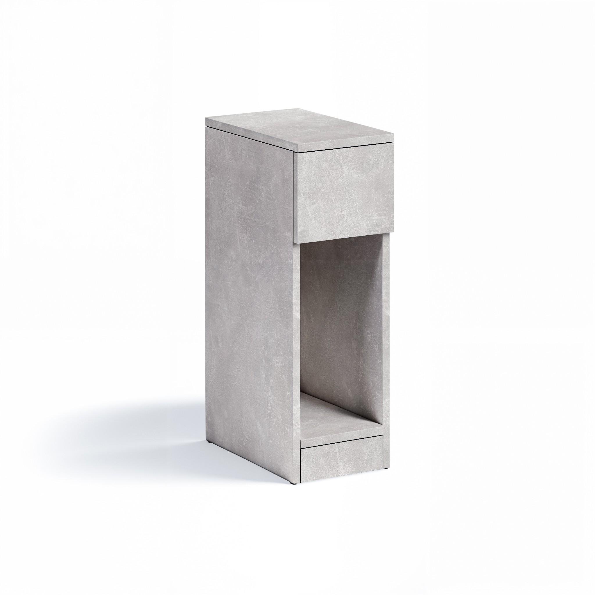 Тумбочка приліжкова T-13 з ящиком 200х350х595 мм Бетон - фото 2