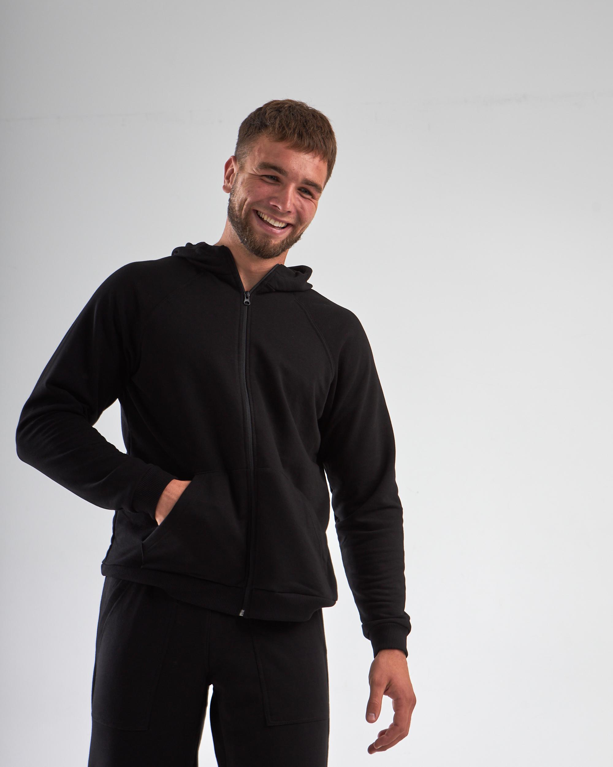 Спортивный костюм мужской р. 46 Черный (14605045) - фото 2 Спортивный костюм мужской р. 46 Черный (14605045) - фото 2