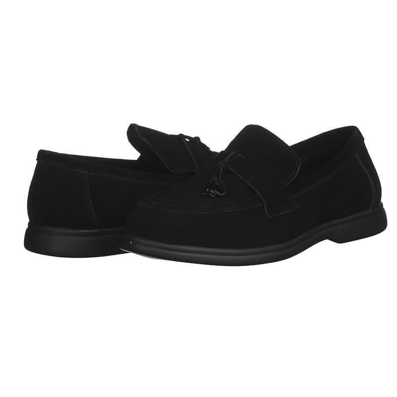 Лоферы женские Hengji 336-3 замшевые р. 39 Черный (90106)