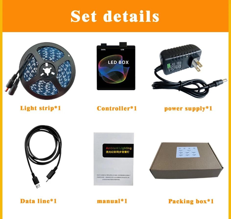 Підсвітка LED Ambilight Adalight Dream Ambibox Ambilight Prismatik для ПК і Android-TV 60 ламп/метр 35 м - фото 11 Підсвітка LED Ambilight Adalight Dream Ambibox Ambilight Prismatik для ПК і Android-TV 60 ламп/метр 35 м - фото 11