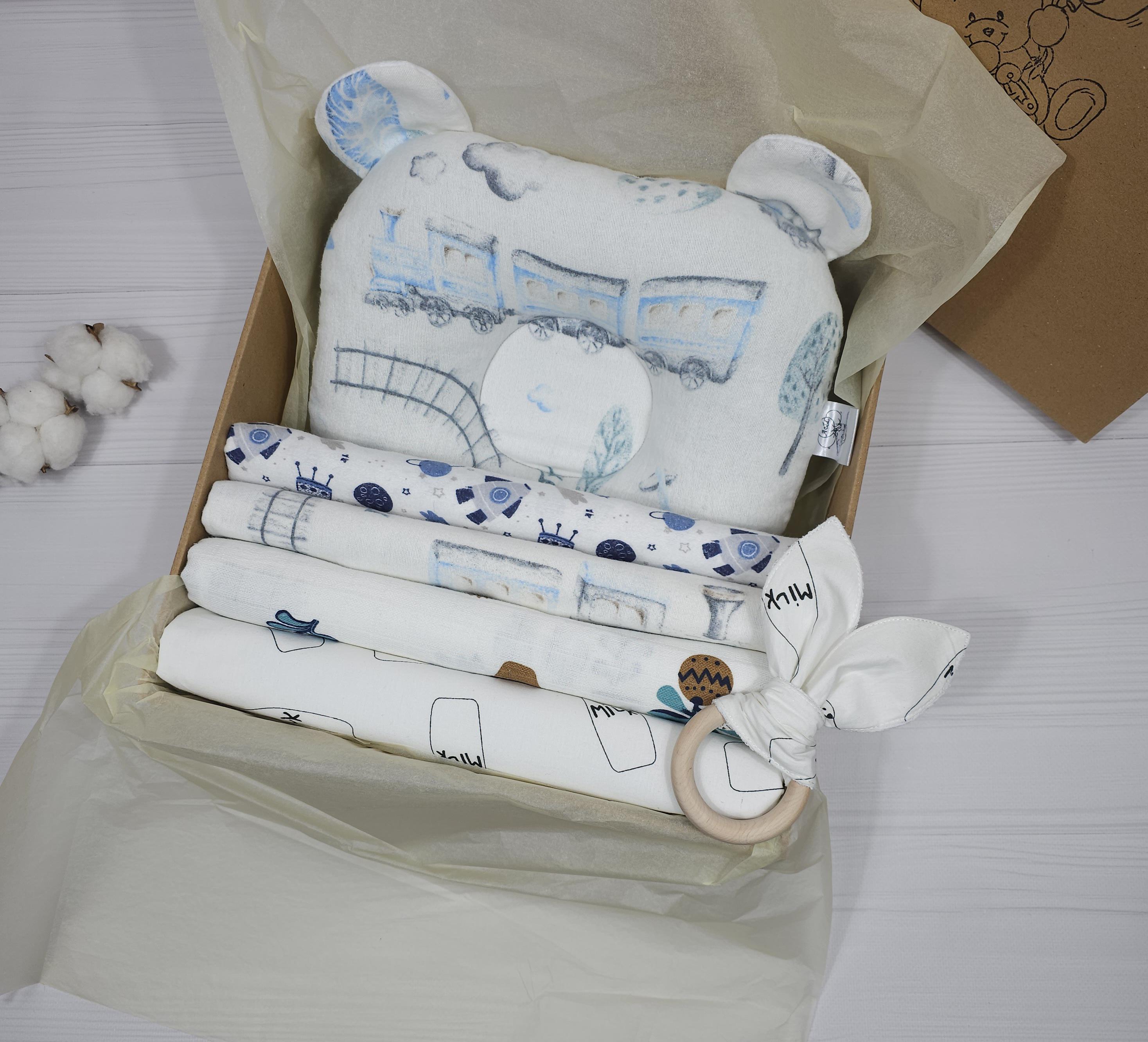 Набор пеленок a.l.babybox Поезд фланель 6 шт. (18236852)