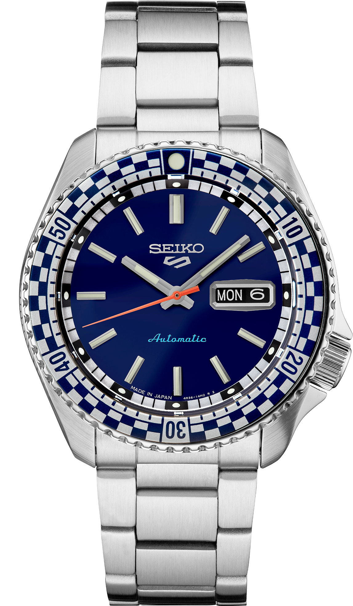Часы мужские Seiko 5 Sports Checker Flag Special Edition SRPK65K1 Темно-синиий (SRPK65K1)