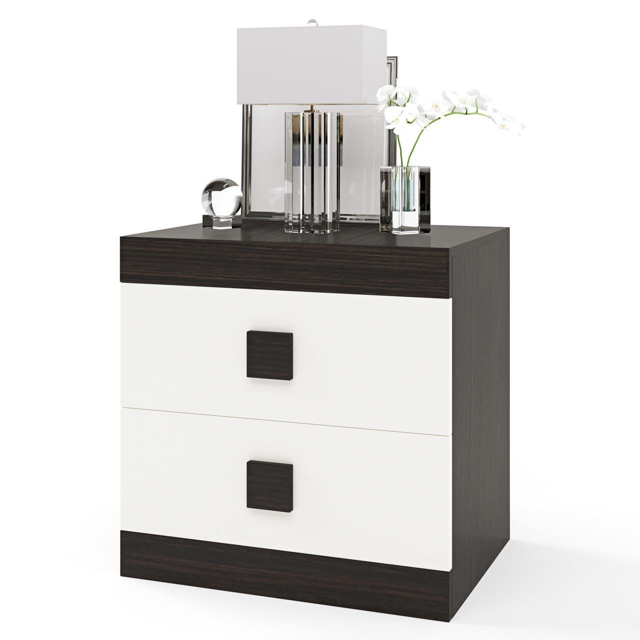 Тумба прикроватная Еверест Соната 50х38х50 см Венге темный/белый (DTM-2077)