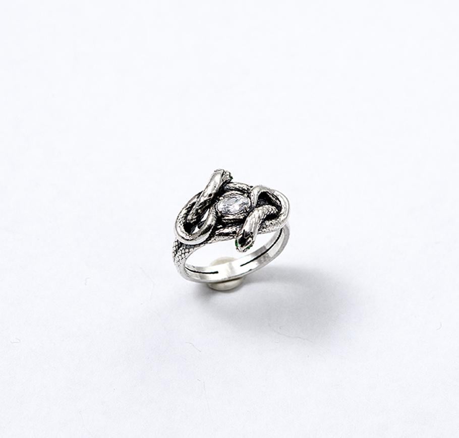 Кольцо с переплетенными змеями Maxi Silver 6266 SE р. 17,5 (8626681)