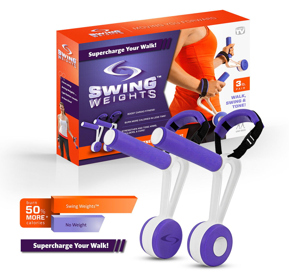 Утяжелители для рук Swing Weights Фиолетовый  (1002620-Violet-0) - фото 3