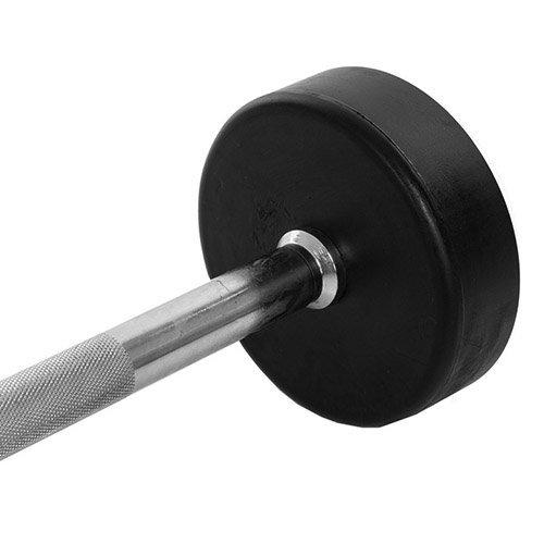 Штанга фиксированная прямая Rubber Coated Barbell Zelart TA-2685 15 кг Черный (58363066) - фото 4