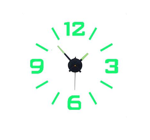 Годинник настінний DIY з арабськими цифрами та штрихами люмінесцентний 50 см (6831)