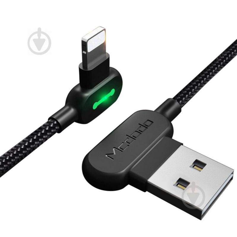 Кабель Lightning Mcdodo с двусторонним USB разъемом LED индикацией для зарядки и передачи данных 1.2 м Черный
