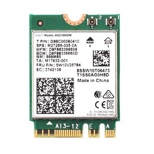 Адаптер сетевой Wi-Fi модуль Intel AX210 Wi-Fi 6E 802.11ax до 2,4Гбит BT5.3 AX210NGW (957076)