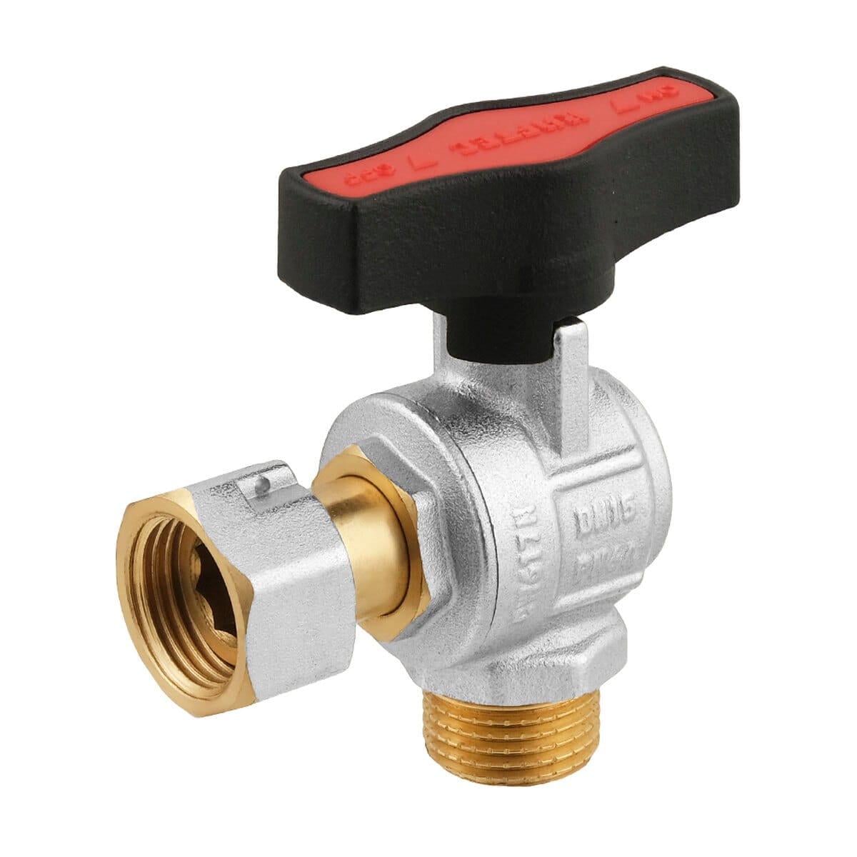 Кран с американкой Raftec GOLD 1/2" ВЗ угловой латунь (GRGA1)