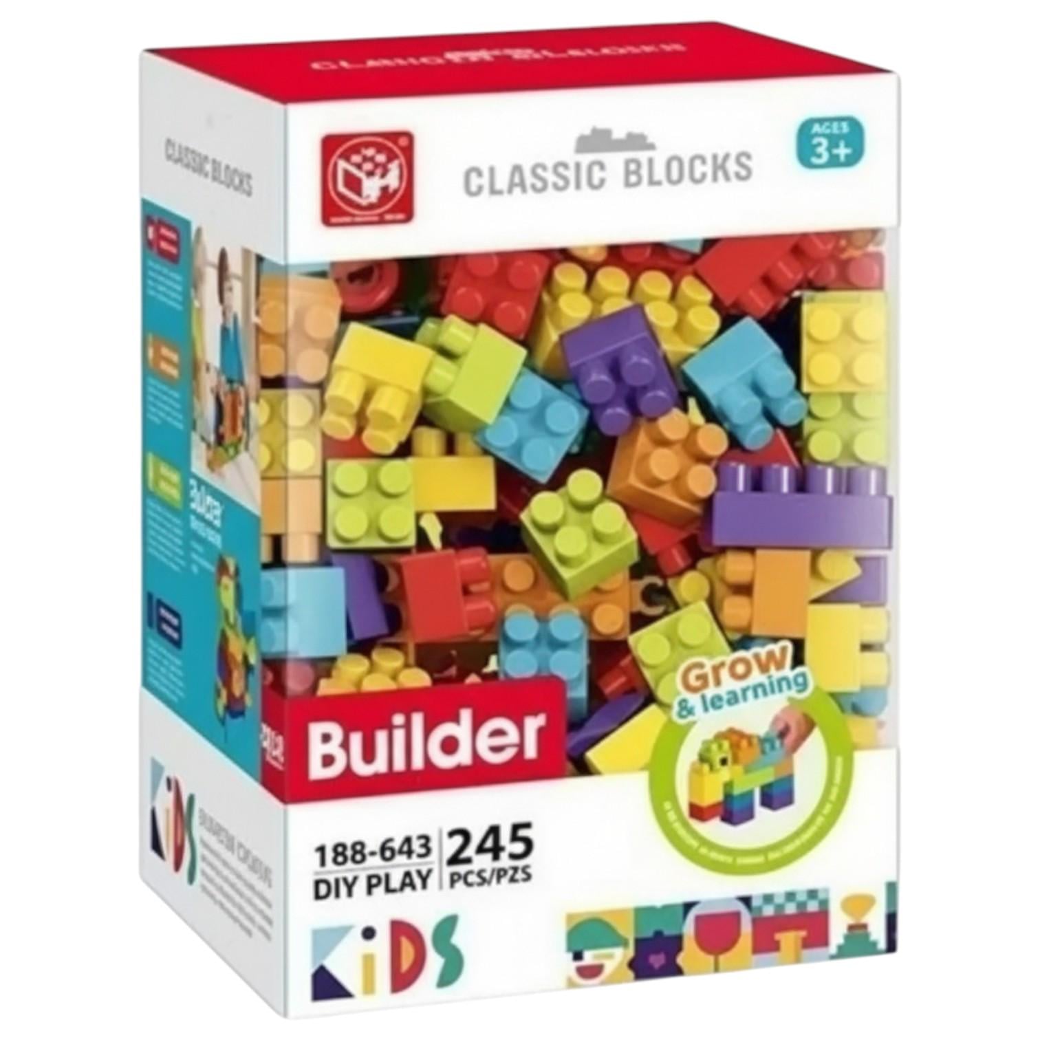 Конструктор детский 188-643 пазовые блоки с колесами и наклейками (29116014)