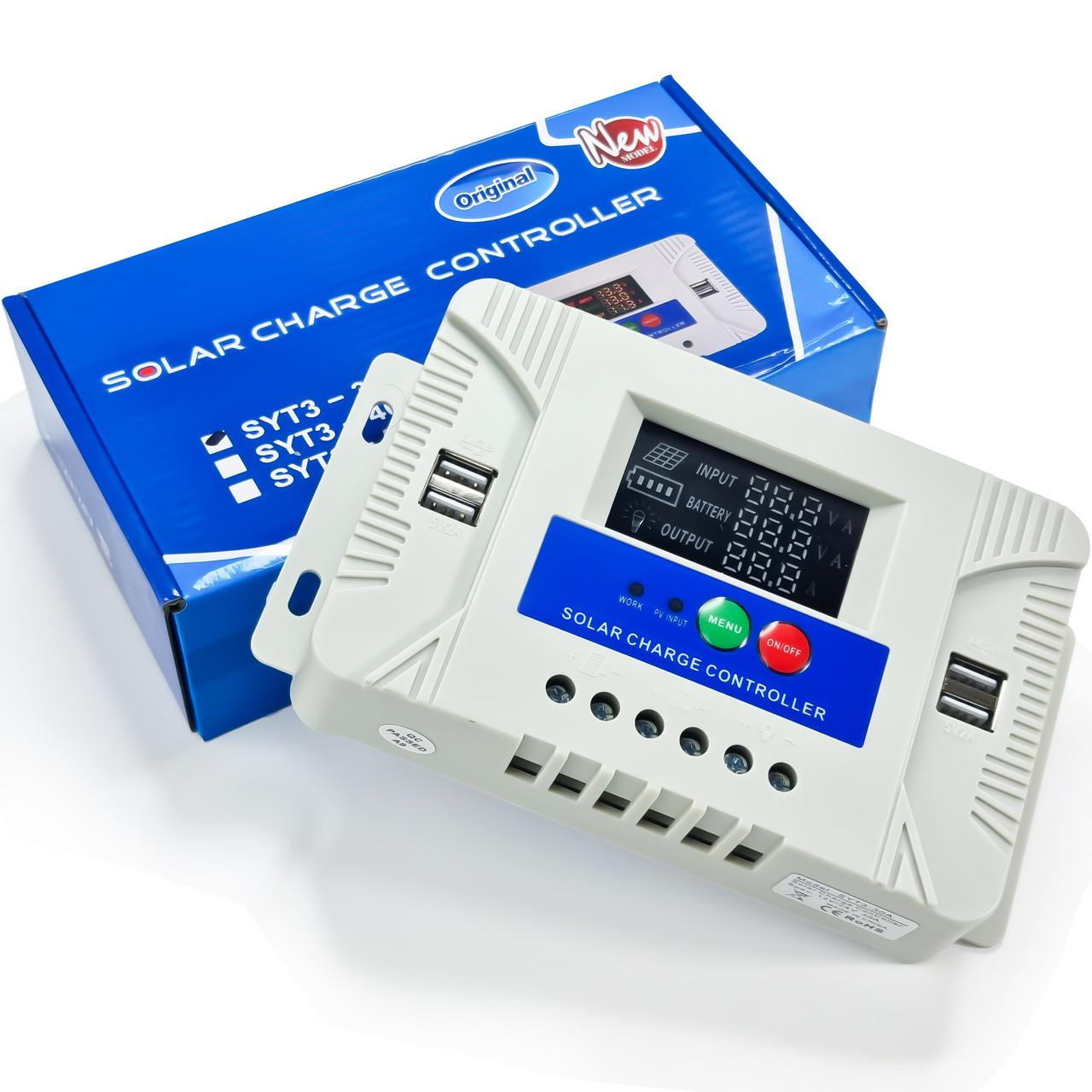 Контроллер для солнечных панелей SYT-30A 12-24 В PWM 4 USB (11395710) - фото 7