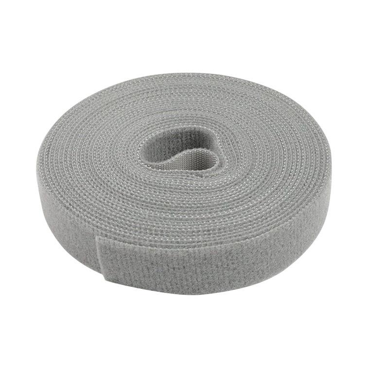 Лента липучка многоразовая b 10 мм/L5 м Spec Серый (SP-73115)