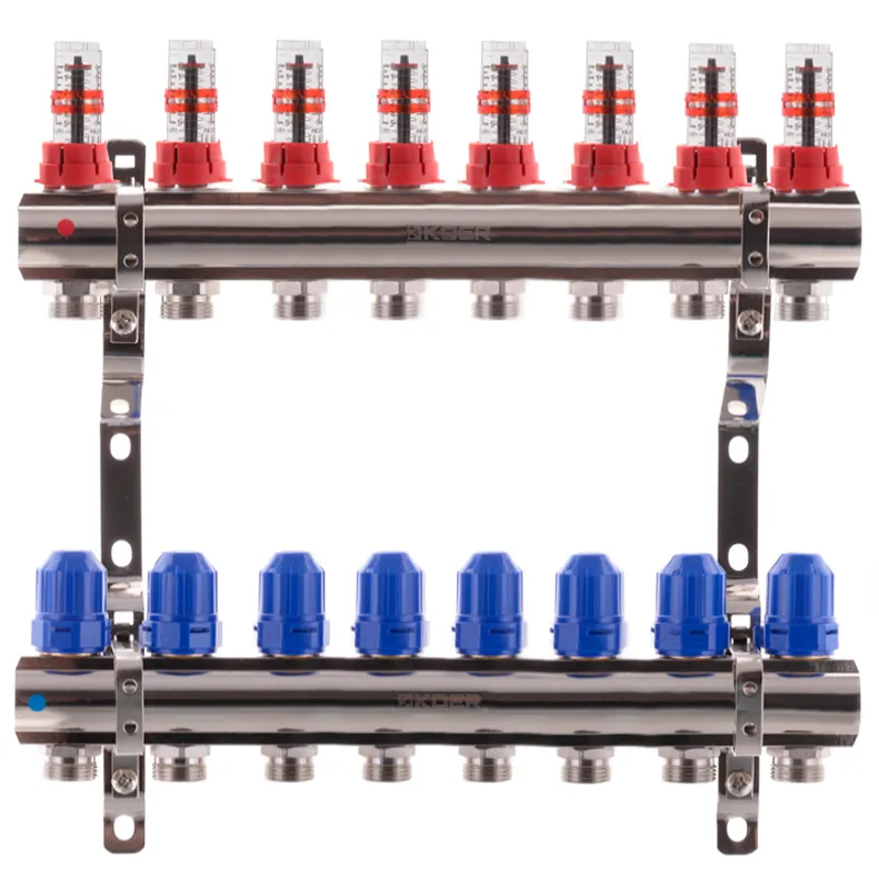 Коллекторный блок с расходомерами KOER KR.1110-08 1"x8 WAYS (KR2645)