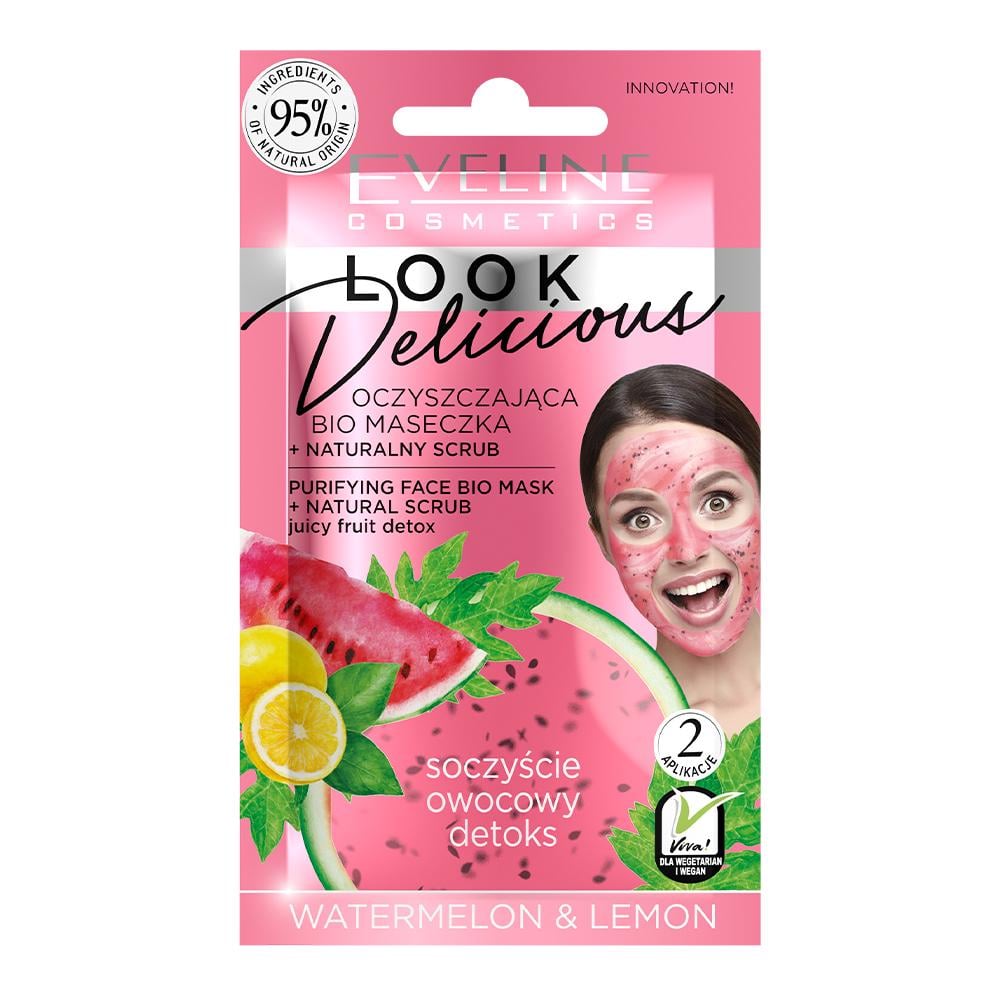Маска для лица Eveline с натуральным скрабом watermelon&lemon 10 мл (5903416026211) Маска для лица Eveline с натуральным скрабом watermelon&lemon 10 мл (5903416026211)