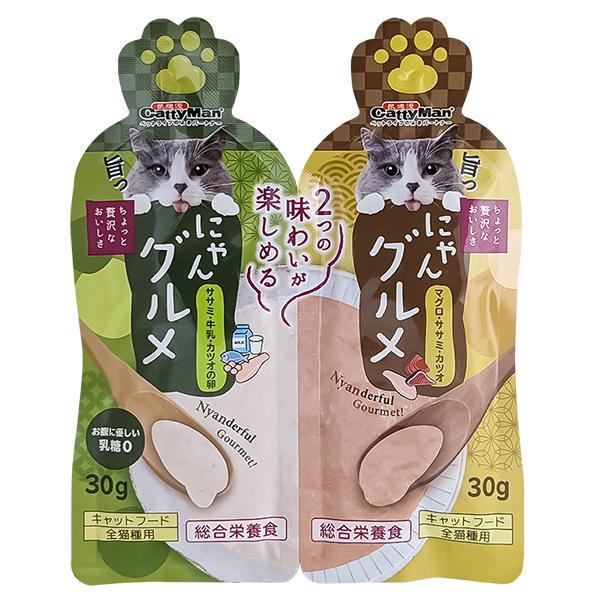 Корм влажный CattyMan Complete Twins для кошек курица с молоком/икрой/тунец с макрелью 2х30 г