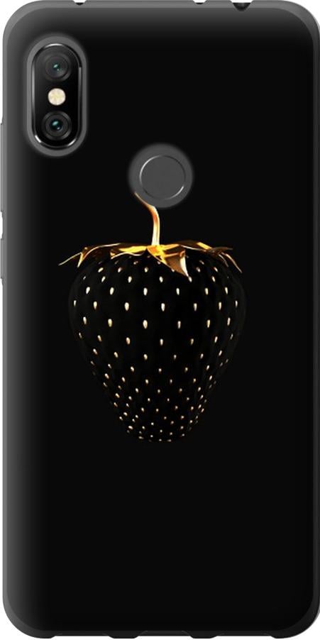 Чохол на Xiaomi Redmi Note 6 Pro Чорна полуниця (3585u-1551-42517)