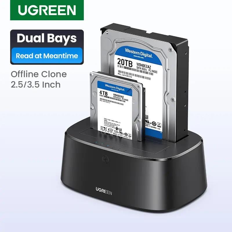 Док-станція UGREEN CM198 для жорстких дисків SATA SSD/HDD Black (50857) - фото 2