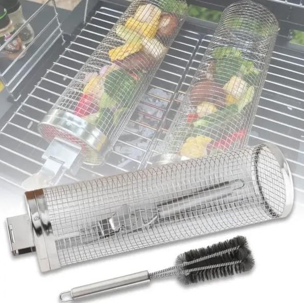 Решетка-гриль из нержавеющей стали GRIL для барбекю с щеткой для чистки (GRIL35) - фото 3 Решетка-гриль из нержавеющей стали GRIL для барбекю с щеткой для чистки (GRIL35) - фото 3