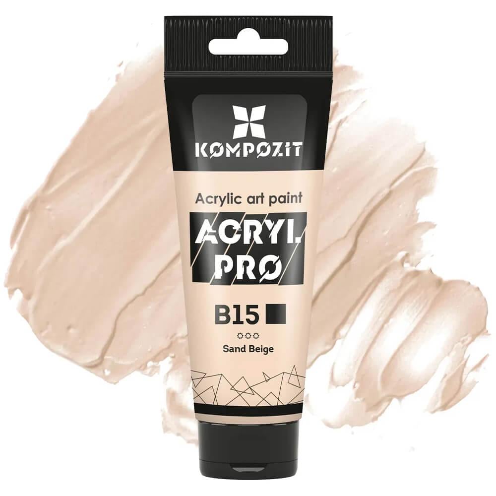 Акрилова фарба ART Kompozit B15 75 мл Пісочно-бежевий (59B15) - фото 1 Акрилова фарба ART Kompozit B15 75 мл Пісочно-бежевий (59B15) - фото 1