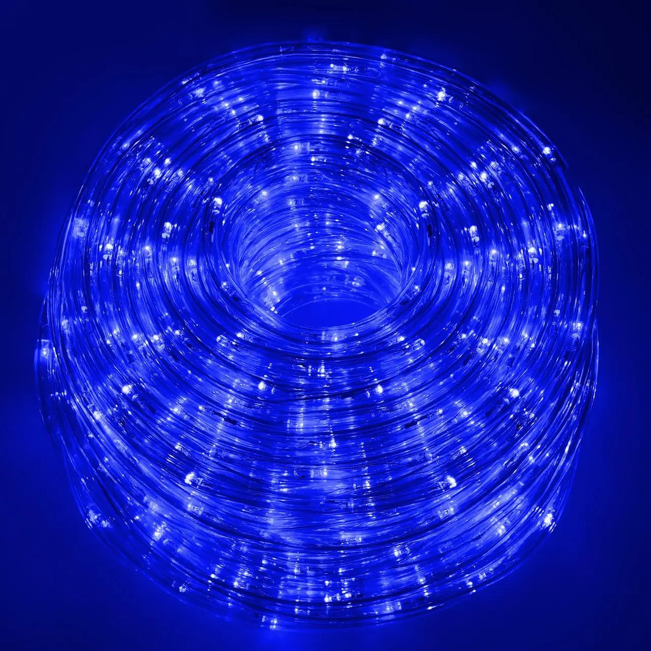 Гирлянда уличная Дюралайт от сети с переходником 20 м Синий (1000-RV27)