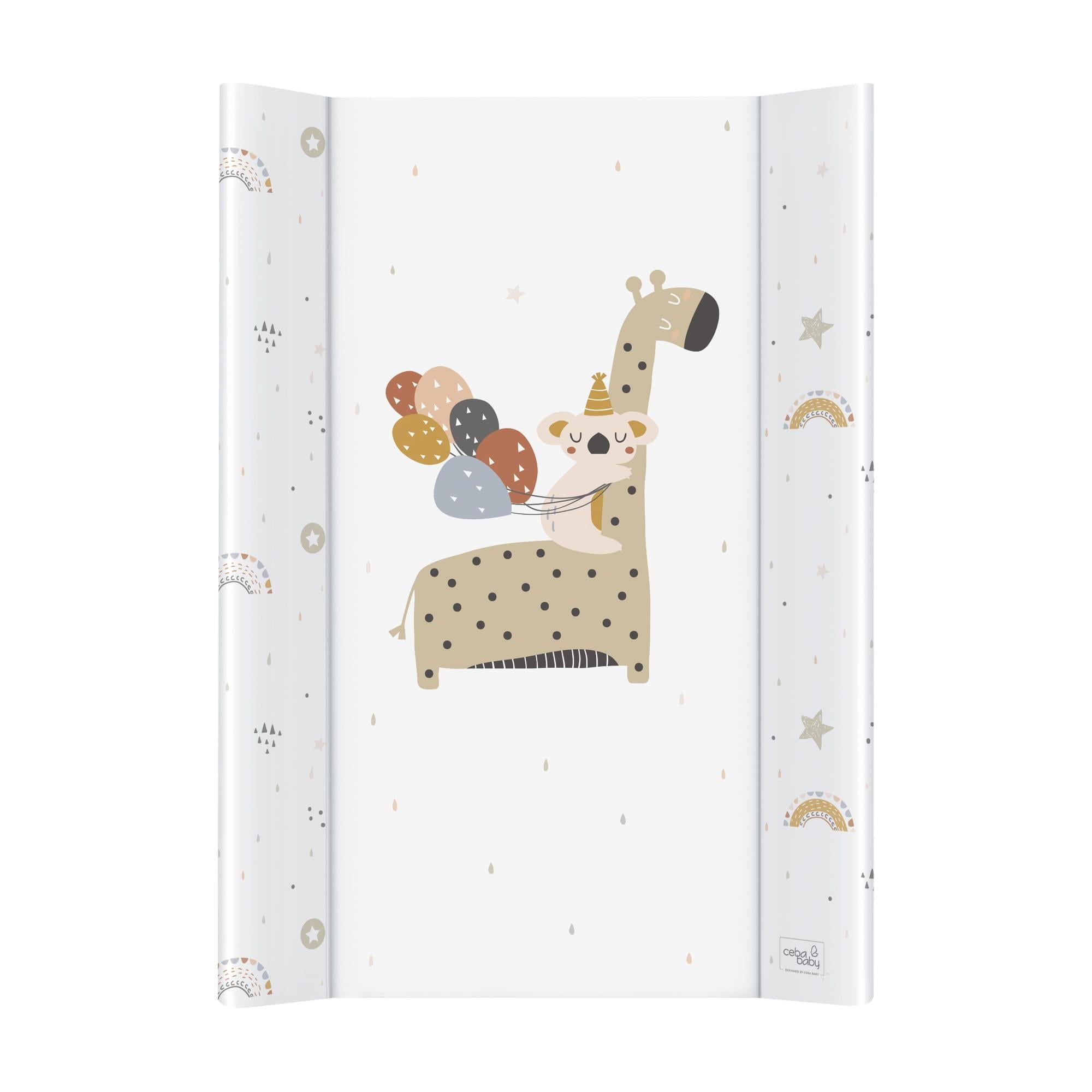Матрас пеленальный Cebababy Retro Autumn Giraffe твердый 50x70 см Белый (203-000-637)