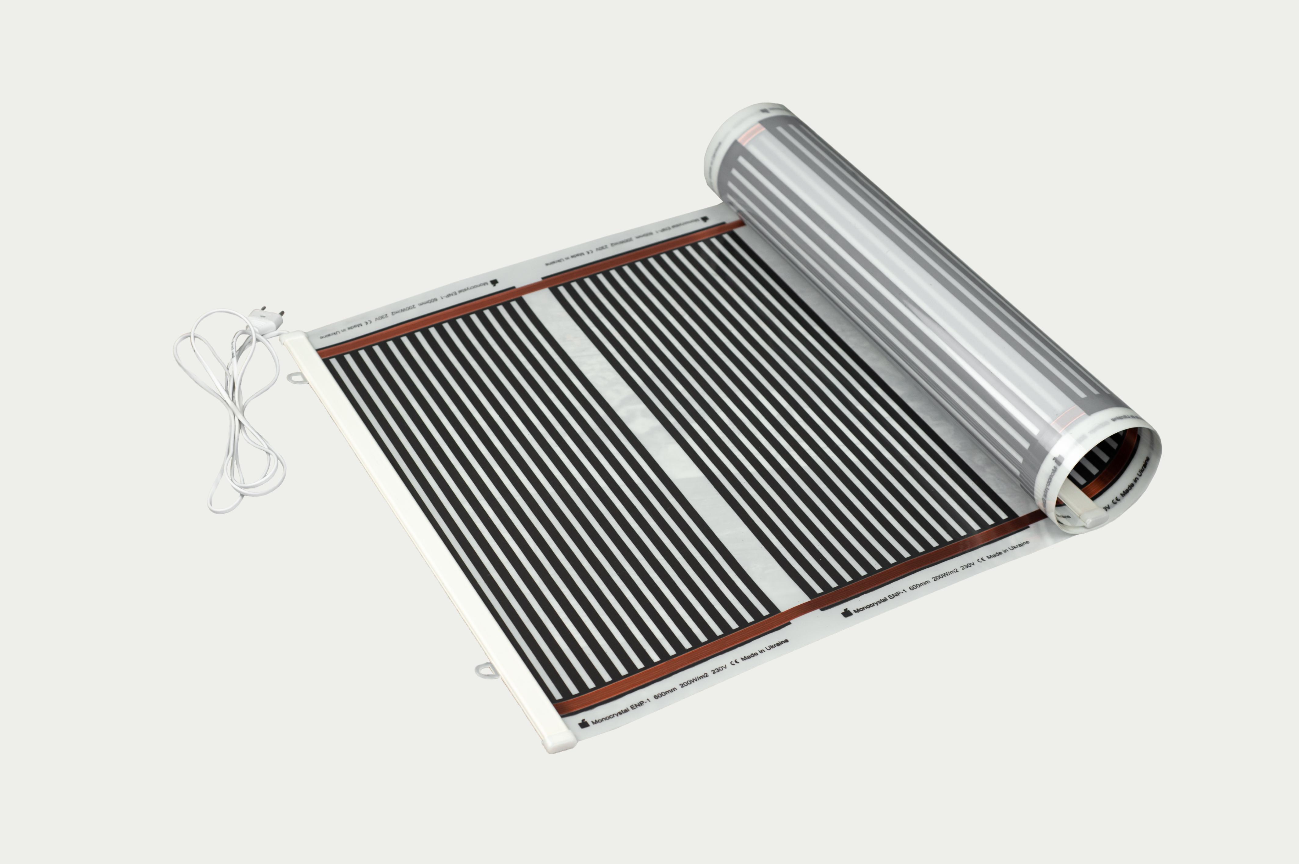 Рушникосушка - обігрівач для ванної кімнати електричний плівковий інфрачервоний MONOCRYSTAL 60х150 см/180 Вт (33769102)