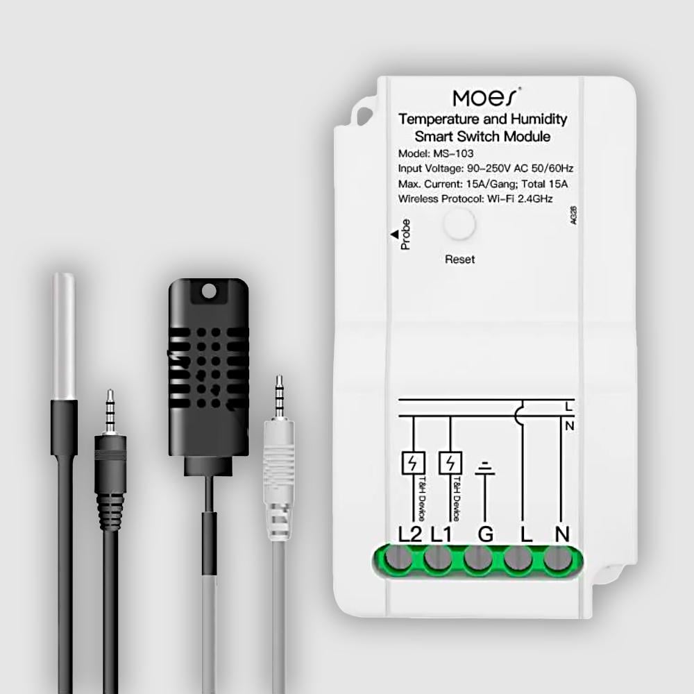 Реле двухканальное Wi-Fi Moes MS-103 (WH00442)