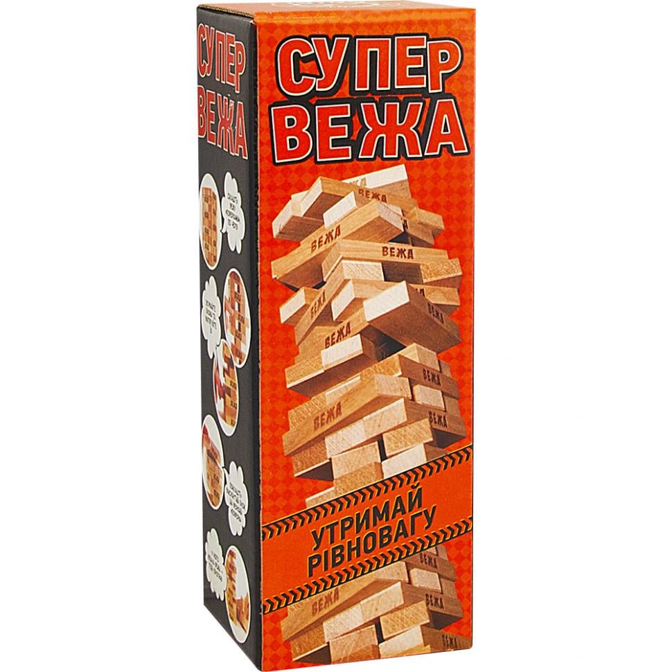Настільна гра Arial 910114 "Супер вежа Дженга" 54 блоки