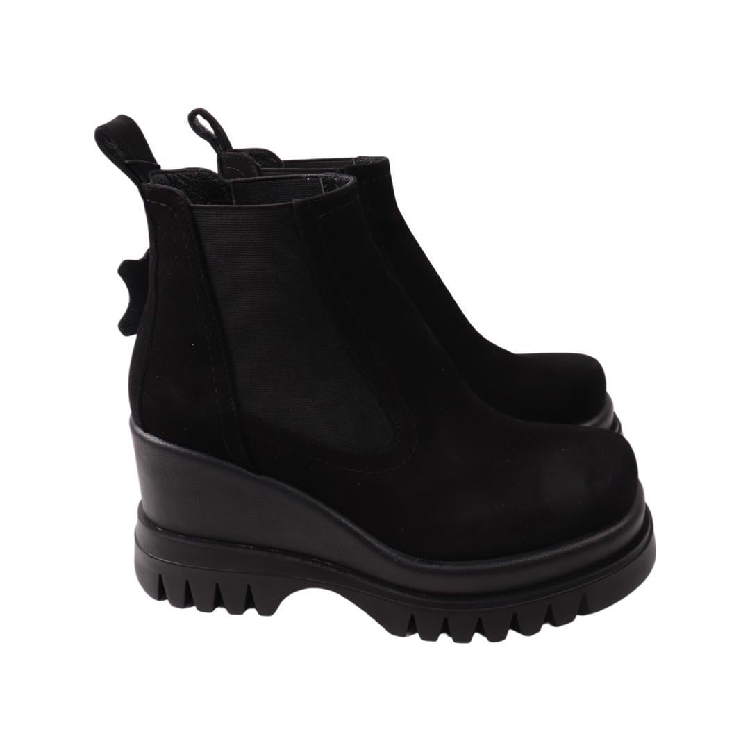 Ботинки женские Aquamarin из замши р. 38 Черный (2075-21DHC)