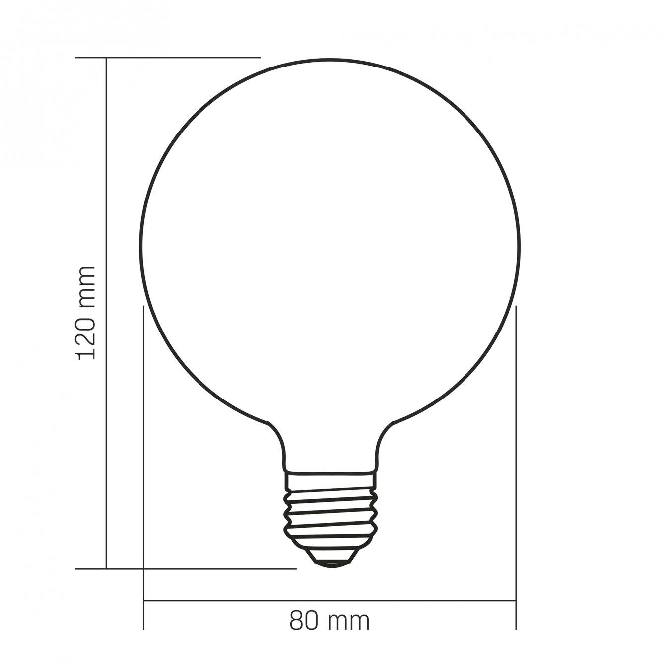 Лампа LED Videx Filament VL-DG80MO 7W E27 3000K Porcelain dimmable (15447017) - фото 3