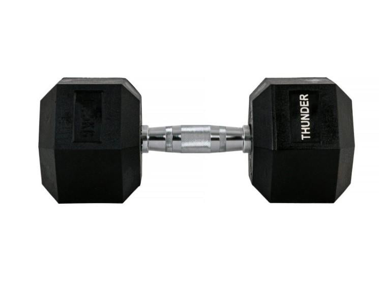 Гантель шестигранный Thunder 17,5 кг (HEXAGONAL-DUMBBELLS-17,5K) - фото 1