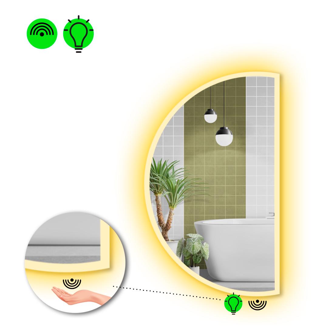 Дзеркало з LED підсвіткою Parette 3 з ІЧ вмикачем 100x50 см (8737834)