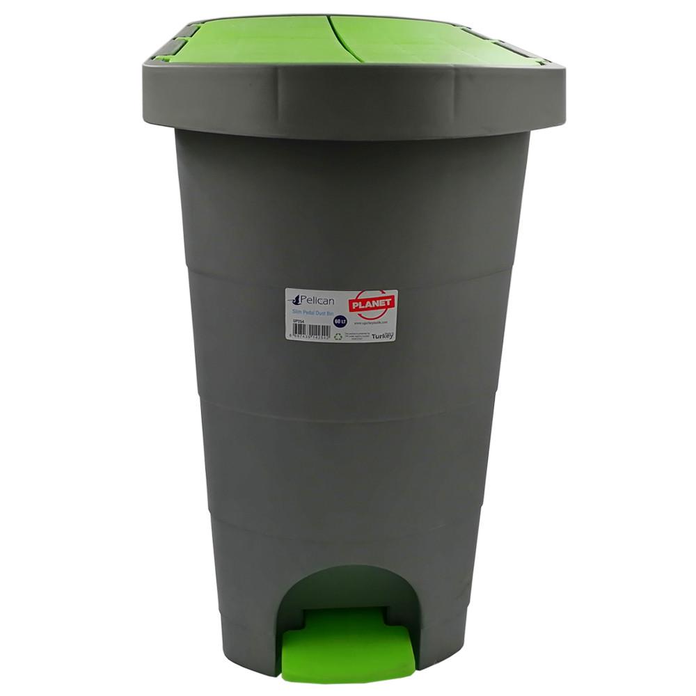 Ведро с педалью Planet Pelican 60 л Серо-зеленый - фото 2 Ведро с педалью Planet Pelican 60 л Серо-зеленый - фото 2