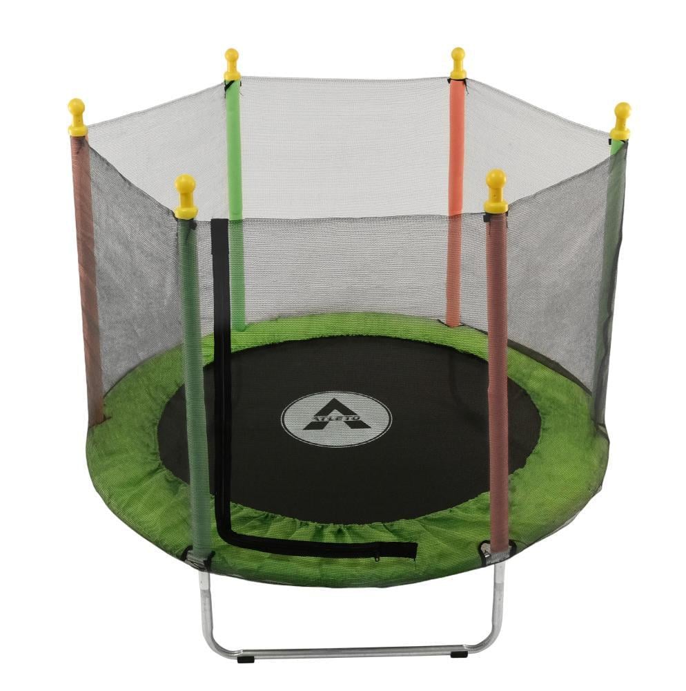 Батут детский Atleto с защитной сеткой на металлических опорах 140 см Зеленый (132-76-21000162) - фото 4 Батут детский Atleto с защитной сеткой на металлических опорах 140 см Зеленый (132-76-21000162) - фото 4
