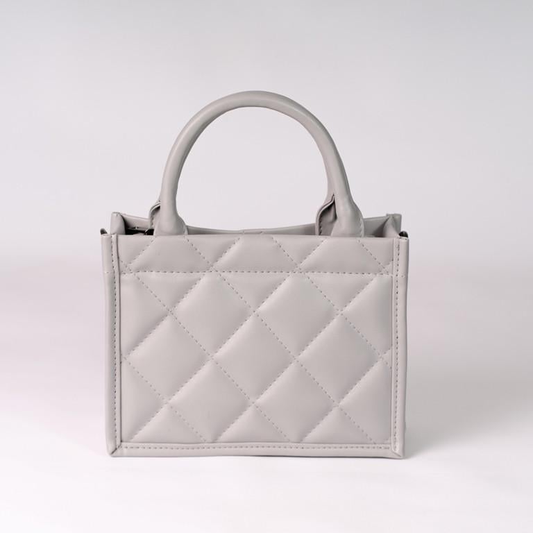 Сумка женская XENIA № 03-24 маленькая классическая из гладкой экокожи Серый