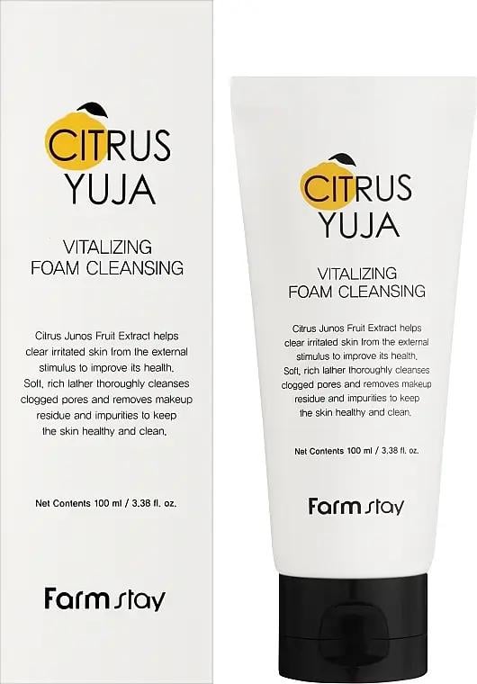 Пенка для умывания FarmStay Citrus Yuja Vitalizing Foam Cleansing с экстрактом юза 100 мл (761_1685)