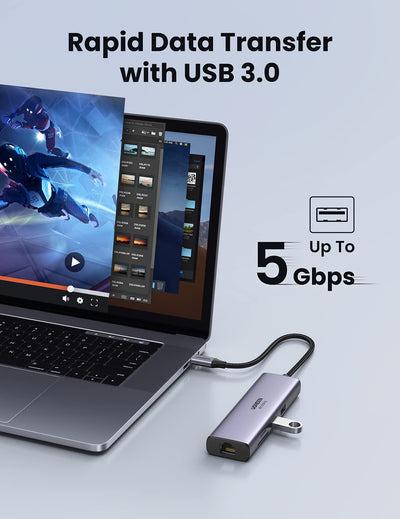 Концентратор USB Ugreen USB C HDMI 7в1 4K 60 Гц - фото 2