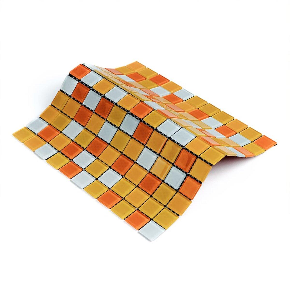 Мозаїка з декоративного скла 298х298х4,5 мм Помаранчевий (SW-00002365) - фото 7 Мозаїка з декоративного скла 298х298х4,5 мм Помаранчевий (SW-00002365) - фото 7